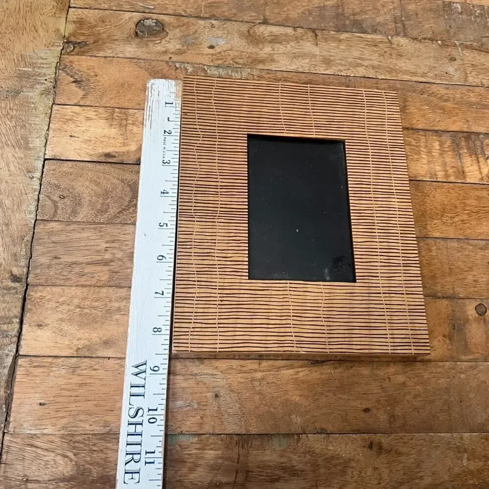 Contemporary Small Wood Photo Frame Wayne Cunningham Abstract Tabletop Decor